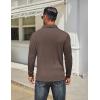 COOFANDY Mens Long Sleeve Polo Shirts Classic Casual Button Polo Tee Lightweight Collared Golf Shirt(Brown)