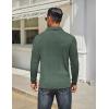 COOFANDY Mens Long Sleeve Polo Shirts Classic Casual Button Polo Tee Lightweight Collared Golf Shirt(Dark Army Green)