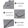COOFANDY Mens Long Sleeve Polo Shirts Classic Casual Button Polo Tee Lightweight Collared Golf Shirt(Grey)