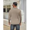 COOFANDY Mens Long Sleeve Polo Shirts Classic Casual Button Polo Tee Lightweight Collared Golf Shirt(Khaki)