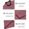 COOFANDY Mens Long Sleeve Polo Shirts Classic Casual Button Polo Tee Lightweight Collared Golf Shirt(Wine Red)