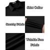 COOFANDY Men’s Long Sleeve Wrinkle Free Shirts Button Down Casual Stretch Dress Shirt(Black)