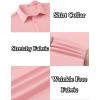 COOFANDY Men’s Long Sleeve Wrinkle Free Shirts Button Down Casual Stretch Dress Shirt(Dark Pink)