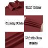 COOFANDY Men’s Long Sleeve Wrinkle Free Shirts Button Down Casual Stretch Dress Shirt(Wine Red)