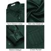 COOFANDY Mens Luxury Satin Dress Shirt Shiny Silk Long Sleeve Button Up Shirts Wedding Shirt Party Prom(Army Green)