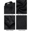 COOFANDY Mens Luxury Satin Dress Shirt Shiny Silk Long Sleeve Button Up Shirts Wedding Shirt Party Prom(Black)