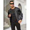 COOFANDY Men’s Metallic Jacket 70s Disco Dance Party Costume Shiny Varsity Zipper Baseball Bomber Jacket(Black)
