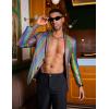 COOFANDY Mens Metallic Jacket Regular Fit Blazer Casual 70s Disco Party Sport Coat(01_multicolor)