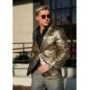 COOFANDY Mens Metallic Jacket Regular Fit Blazer Casual 70s Disco Party Sport Coat(02_gold)