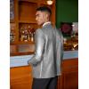 COOFANDY Mens Metallic Jacket Regular Fit Blazer Casual 70s Disco Party Sport Coat(04_silver)