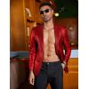 COOFANDY Mens Metallic Jacket Regular Fit Blazer Casual 70s Disco Party Sport Coat(05_red)