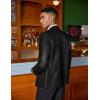 COOFANDY Mens Metallic Jacket Regular Fit Blazer Casual 70s Disco Party Sport Coat(Black)