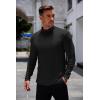 COOFANDY Mens Mock Turtleneck Long Sleeve Shirts Basic Thermal Turtle Neck Undershirt Lightweight Pullover Sweaters Top(A-black)
