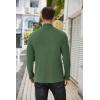 COOFANDY Mens Mock Turtleneck Long Sleeve Shirts Basic Thermal Turtle Neck Undershirt Lightweight Pullover Sweaters Top(Army Green)