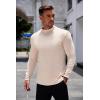 COOFANDY Mens Mock Turtleneck Long Sleeve Shirts Basic Thermal Turtle Neck Undershirt Lightweight Pullover Sweaters Top(B-beige)