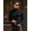 COOFANDY Mens Mock Turtleneck Long Sleeve Shirts Basic Thermal Turtle Neck Undershirt Lightweight Pullover Sweaters Top(Black)