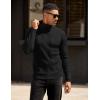 COOFANDY Mens Mock Turtleneck Long Sleeve Shirts Basic Thermal Turtle Neck Undershirt Lightweight Pullover Sweaters Top(Black)