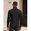 COOFANDY Mens Mock Turtleneck Long Sleeve Shirts Basic Thermal Turtle Neck Undershirt Lightweight Pullover Sweaters Top(Black)