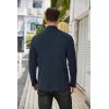 COOFANDY Mens Mock Turtleneck Long Sleeve Shirts Basic Thermal Turtle Neck Undershirt Lightweight Pullover Sweaters Top(Dark Blue)