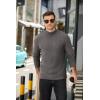 COOFANDY Mens Mock Turtleneck Long Sleeve Shirts Basic Thermal Turtle Neck Undershirt Lightweight Pullover Sweaters Top(Dark Gray)