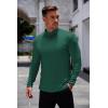 COOFANDY Mens Mock Turtleneck Long Sleeve Shirts Basic Thermal Turtle Neck Undershirt Lightweight Pullover Sweaters Top(Green)