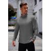 COOFANDY Mens Mock Turtleneck Long Sleeve Shirts Basic Thermal Turtle Neck Undershirt Lightweight Pullover Sweaters Top(Grey)