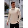 COOFANDY Mens Mock Turtleneck Long Sleeve Shirts Basic Thermal Turtle Neck Undershirt Lightweight Pullover Sweaters Top(Khaki)