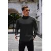 COOFANDY Mens Mock Turtleneck Long Sleeve Shirts Basic Thermal Turtle Neck Undershirt Lightweight Pullover Sweaters Top(Two Pack – Black/Black)