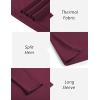 COOFANDY Mens Mock Turtleneck Long Sleeve Shirts Basic Thermal Turtle Neck Undershirt Lightweight Pullover Sweaters Top(Wine Red)