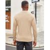 COOFANDY Men’s Mock Turtleneck Long Sleeve Shirts Slim Fit Basic T-Shirt Lightweight Ribbed Pullover Sweater(1 Pack-beige)