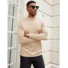 COOFANDY Men’s Mock Turtleneck Long Sleeve Shirts Slim Fit Basic T-Shirt Lightweight Ribbed Pullover Sweater(1 Pack-beige)