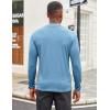 COOFANDY Men’s Mock Turtleneck Long Sleeve Shirts Slim Fit Basic T-Shirt Lightweight Ribbed Pullover Sweater(1 Pack-blue)