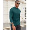 COOFANDY Men’s Mock Turtleneck Long Sleeve Shirts Slim Fit Basic T-Shirt Lightweight Ribbed Pullover Sweater(1 Pack-green)