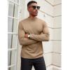 COOFANDY Men’s Mock Turtleneck Long Sleeve Shirts Slim Fit Basic T-Shirt Lightweight Ribbed Pullover Sweater(1 Pack-khaki)
