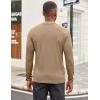 COOFANDY Men’s Mock Turtleneck Long Sleeve Shirts Slim Fit Basic T-Shirt Lightweight Ribbed Pullover Sweater(1 Pack-khaki)