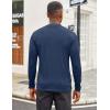 COOFANDY Men’s Mock Turtleneck Long Sleeve Shirts Slim Fit Basic T-Shirt Lightweight Ribbed Pullover Sweater(1 Pack-navy Blue)