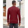 COOFANDY Men’s Mock Turtleneck Long Sleeve Shirts Slim Fit Basic T-Shirt Lightweight Ribbed Pullover Sweater(1 Pack-wine Red)
