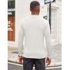 COOFANDY Men’s Mock Turtleneck Long Sleeve Shirts Slim Fit Basic T-Shirt Lightweight Ribbed Pullover Sweater(2 Pack-white & Dark Grey)