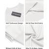COOFANDY Mens Mock Turtleneck Sweater Short Sleeve Casual Dress Sweater Slim Fit Pullover Basic Knit Tee(All White)