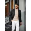 COOFANDY Mens Mock Turtleneck Sweater Short Sleeve Casual Dress Sweater Slim Fit Pullover Basic Knit Tee(Apricot)