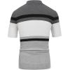 COOFANDY Mens Mock Turtleneck Sweater Short Sleeve Casual Dress Sweater Slim Fit Pullover Basic Knit Tee(Gray Stripe)