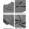 COOFANDY Mens Mock Turtleneck Sweater Short Sleeve Casual Dress Sweater Slim Fit Pullover Basic Knit Tee(Grey)
