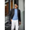 COOFANDY Mens Mock Turtleneck Sweater Short Sleeve Casual Dress Sweater Slim Fit Pullover Basic Knit Tee(Light Blue)