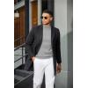 COOFANDY Mens Mock Turtleneck Sweater Short Sleeve Casual Dress Sweater Slim Fit Pullover Basic Knit Tee(Light Grey)