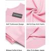 COOFANDY Mens Mock Turtleneck Sweater Short Sleeve Casual Dress Sweater Slim Fit Pullover Basic Knit Tee(Pink)