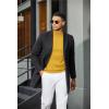COOFANDY Mens Mock Turtleneck Sweater Short Sleeve Casual Dress Sweater Slim Fit Pullover Basic Knit Tee(Yellow)