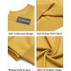 COOFANDY Mens Mock Turtleneck Sweater Short Sleeve Casual Dress Sweater Slim Fit Pullover Basic Knit Tee(Yellow)