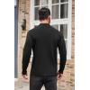 COOFANDY Men’s Mock Turtleneck Sweaters Long Sleeve Casual Knit Shirts Half Neck Thermal Lightweight Pullover Sweater(01-black)