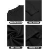 COOFANDY Men’s Mock Turtleneck Sweaters Long Sleeve Casual Knit Shirts Half Neck Thermal Lightweight Pullover Sweater(01-black)