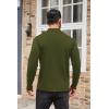COOFANDY Men’s Mock Turtleneck Sweaters Long Sleeve Casual Knit Shirts Half Neck Thermal Lightweight Pullover Sweater(Army Green)